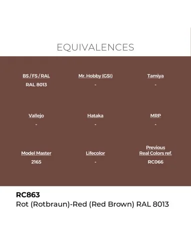 [NO_DESC] Real Colors: Rot (Rotbraun)-Red Brown RAL 8013 17 ml. - A...