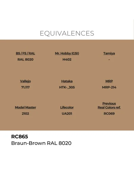 Real Colors: Braun-Brown RAL 8020 17 ml. - AK Interactive RC865