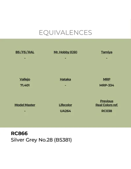 Real Colors: Silver Grey No.28 (BS381) 17 ml. - AK Interactive RC866