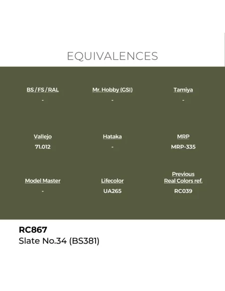 Real Colors: Slate No.34 (BS381) 17 ml. - AK Interactive RC867