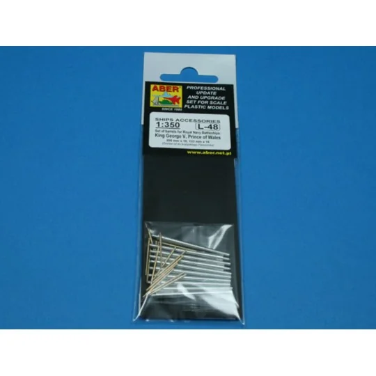 Barrels for King George V, 1/350 - Aber Models RE-350 L48