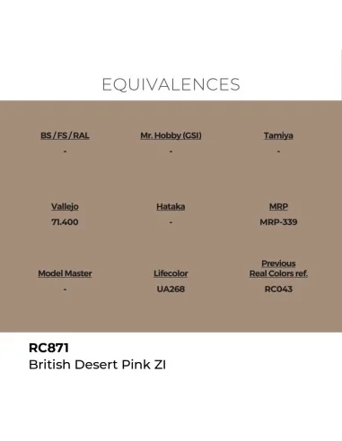 Real Colors: Bristish Desert Pink ZI 17 ml. - AK Interactive RC871