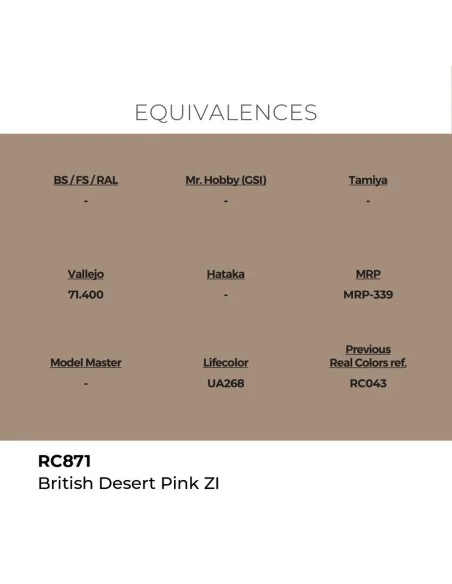 Real Colors: Bristish Desert Pink ZI 17 ml. - AK Interactive RC871