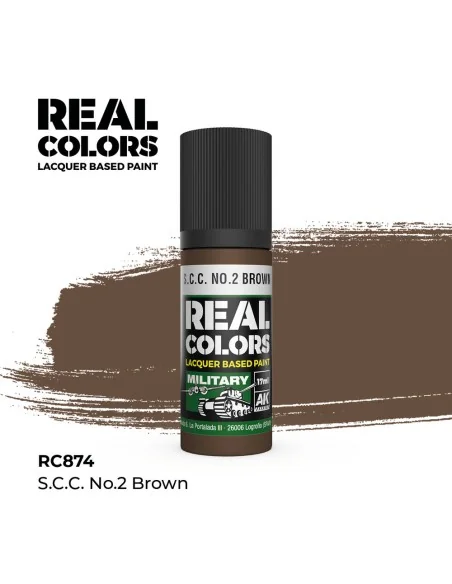 Real Colors: S.C.C. No.2 Brown 17 ml. - AK Interactive RC874