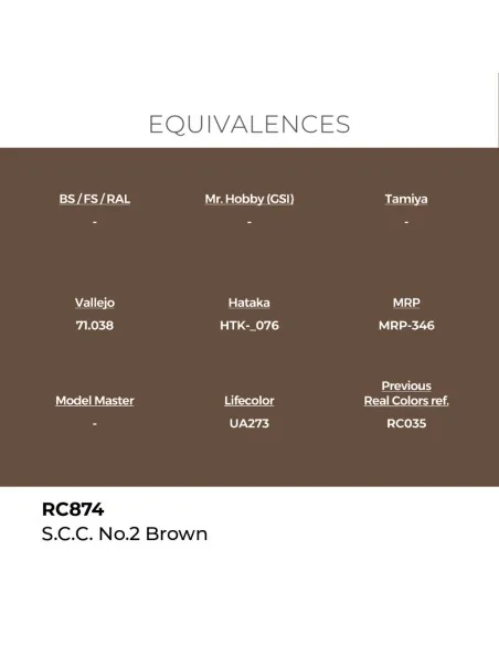 Real Colors: S.C.C. No.2 Brown 17 ml. - AK Interactive RC874
