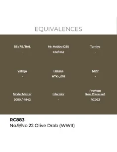 [NO_DESC] Real Colors: No.9/No.22 Olive Drab (WWII) 17 ml. - AK Int... 2