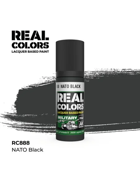 [NO_DESC] Real Colors: NATO Black 17 ml. - AK Interactive RC888