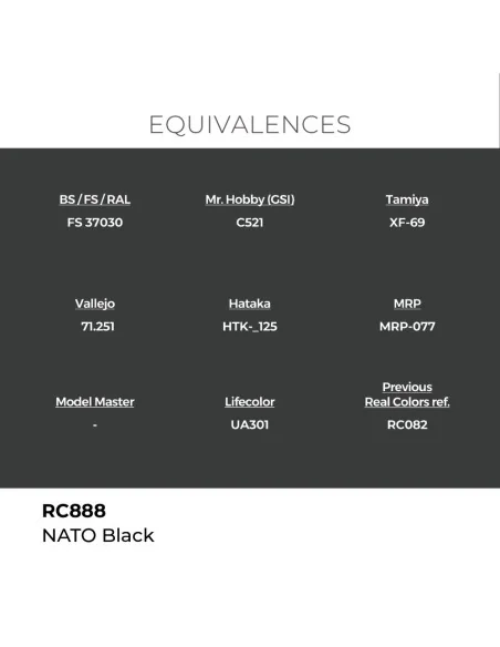 [NO_DESC] Real Colors: NATO Black 17 ml. - AK Interactive RC888