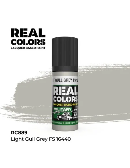 Real Colors: Light Gull Grey FS 16440 17 ml. - AK Interactive RC889