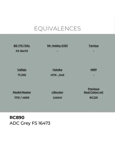 Real Colors: ADC Grey FS 16473 17 ml. - AK Interactive RC890