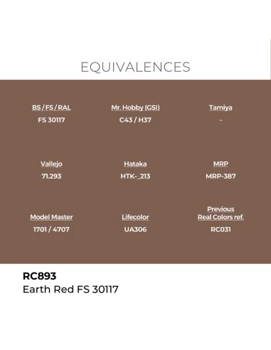 Real Colors: Earth Red FS 30117 17 ml. - AK Interactive RC893