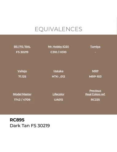 Real Colors: Dark Tan FS 30219 17 ml. - AK Interactive RC895