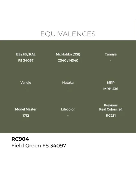Real Colors: Field Green FS 34097 17 ml. - AK Interactive RC904