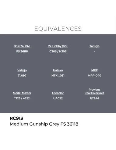 Real Colors: Medium Gunship Grey FS 36118 17 ml. - AK Interactive R...
