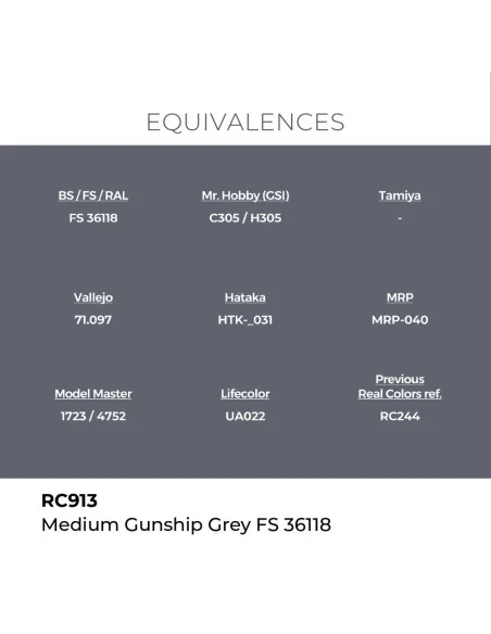 Real Colors: Medium Gunship Grey FS 36118 17 ml. - AK Interactive R...