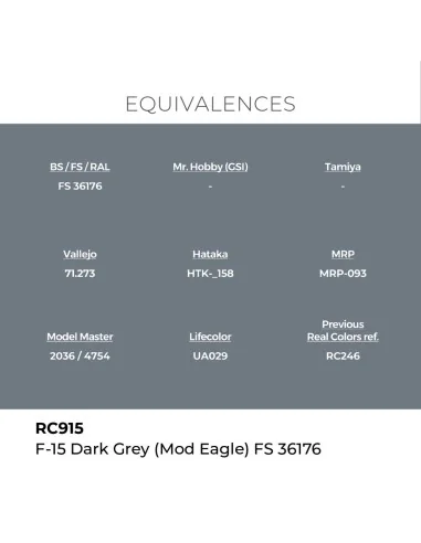 Real Colors: F-15 Dark Grey (MOD EAGLE) FS 36176 17 ml. - AK Intera...