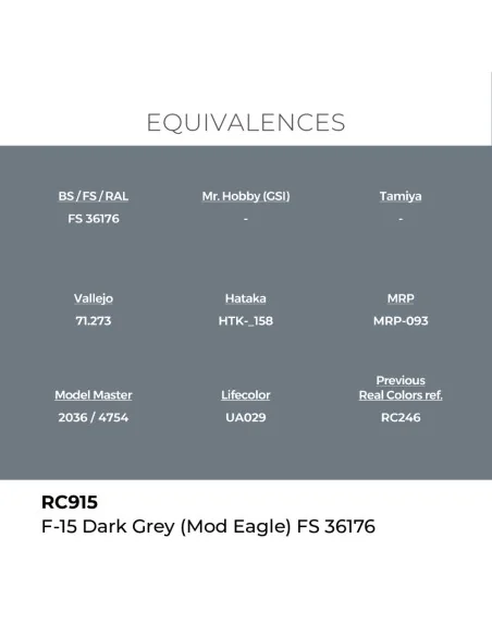 Real Colors: F-15 Dark Grey (MOD EAGLE) FS 36176 17 ml. - AK Intera...