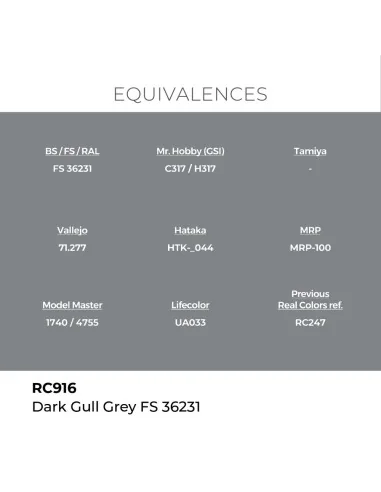 Real Colors: Dark Gull Grey FS 36231 17 ml. - AK Interactive RC916