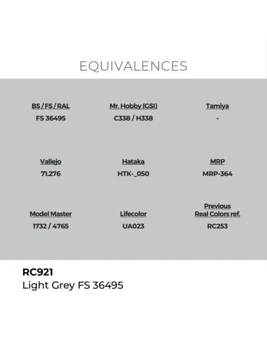 Real Colors: Light Grey FS 36495 17 ml. - AK Interactive RC921