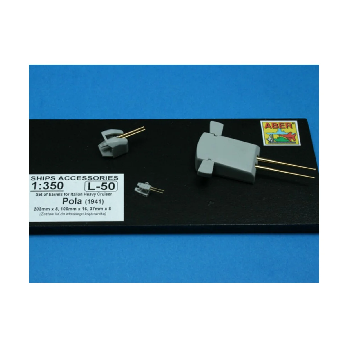 Barrels for Pola crusier, 1/350 - Aber Models RE-350 L50