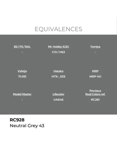[NO_DESC] Real Colors: Neutral Grey 43 17 ml. - AK Interactive RC928