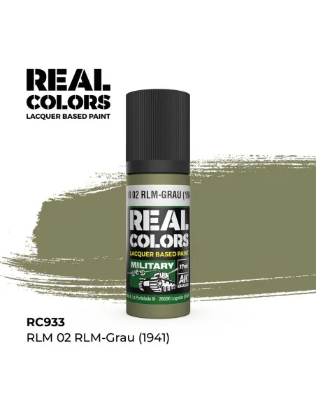Real Colors: RLM 02 RLM-GRAU (1941) 17 ml. - AK Interactive RC933