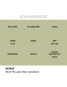 Real Colors: RLM 76 Late War Variation 17 ml. - AK Interactive RC945 2
