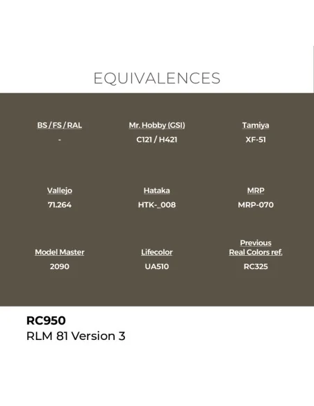 Real Colors: RLM 81 Version 3 17 ml. - AK Interactive RC950