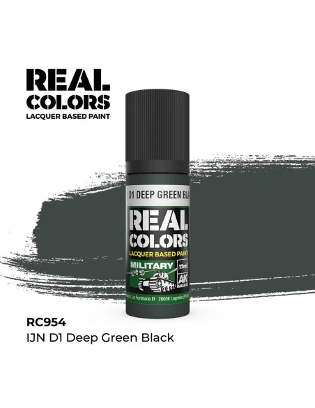 Real Colors: IJN D1 Deep Green Black 17 ml. - AK Interactive RC954