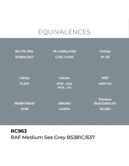 Real Colors: RAF Medium Sea Grey BS381C/637 17 ml. - AK Interactive...