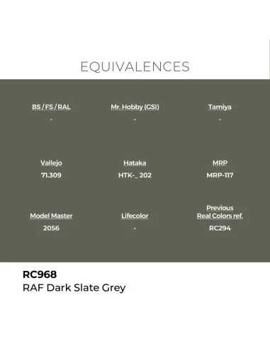Real Colors: RAF Dark Slate Grey 17 ml. - AK Interactive RC968