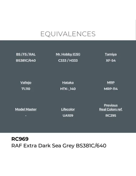 Real Colors: RAF Extra Dark Sea Grey BS381C/640 17 ml. - AK Interac...