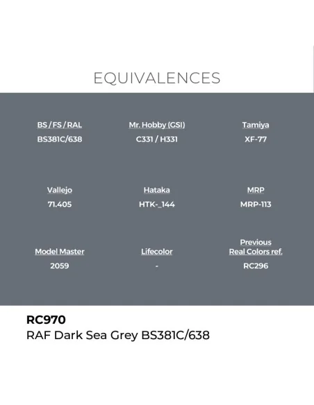 [NO_DESC] Real Colors: RAF Dark Sea Grey BS381C/638 17 ml. - AK Int...