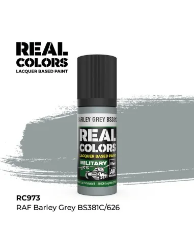 Real Colors: RAF Barley Grey BS381C/626 17 ml. - AK Interactive RC973