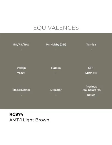 Real Colors: AMT-1 Light Brown 17 ml. - AK Interactive RC974