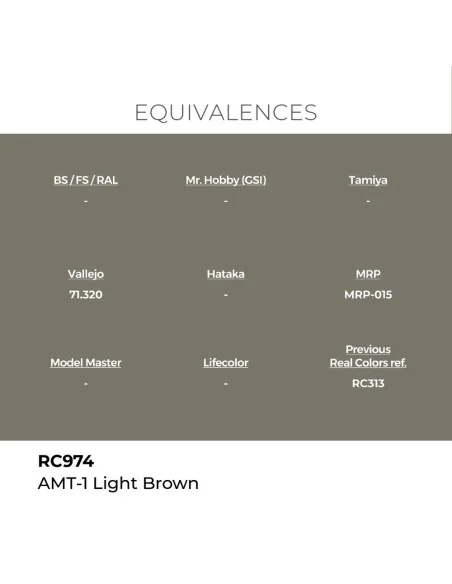 Real Colors: AMT-1 Light Brown 17 ml. - AK Interactive RC974