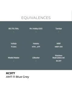 [NO_DESC] Real Colors: AMT-11 Blue Grey 17 ml. - AK Interactive RC977 2