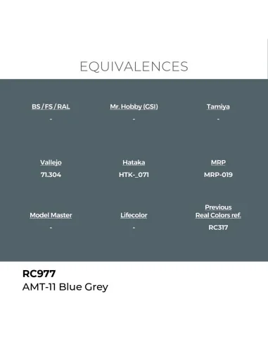 [NO_DESC] Real Colors: AMT-11 Blue Grey 17 ml. - AK Interactive RC977