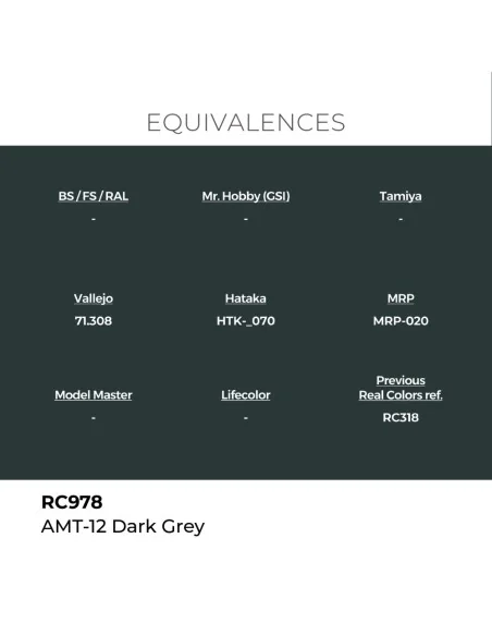 Real Colors: AMT-12 Dark Grey 17 ml. - AK Interactive RC978