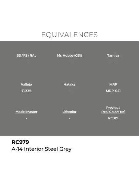 Real Colors: A-14 Interior Steel Grey 17 ml. - AK Interactive RC979