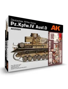PZ.KPFW.IV AUSF.D AFRIKA KORPS +5 FIGURES GERMAN TANK CREW AFRIKA K...