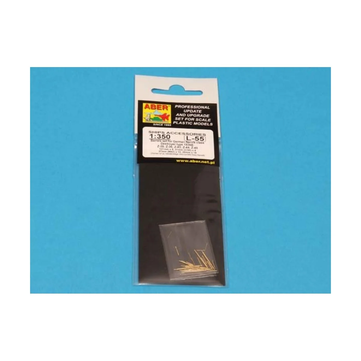 Barrels for Narvic destroyers 1936B, 1/350 - Aber Models RE-350 L55 Barrels for Narvic destroyers 1936B, 1/350 - Aber Models RE-350 L55