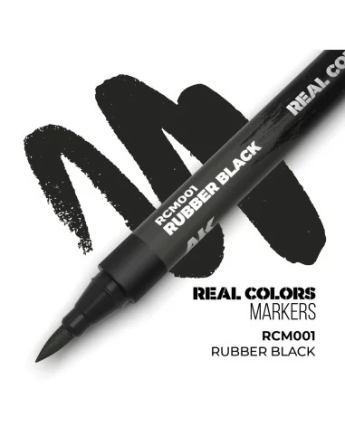 Real Colors Markers: RUBBER BLACK - AK Interactive RCM001
