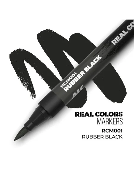 Real Colors Markers: RUBBER BLACK - AK Interactive RCM001
