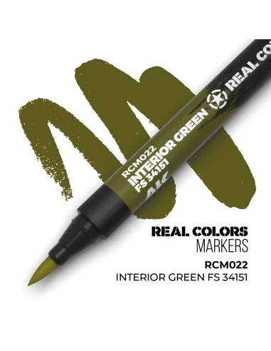 Real Colors Markers: INTERIOR GREEN FS 34151 - AK Interactive RCM022