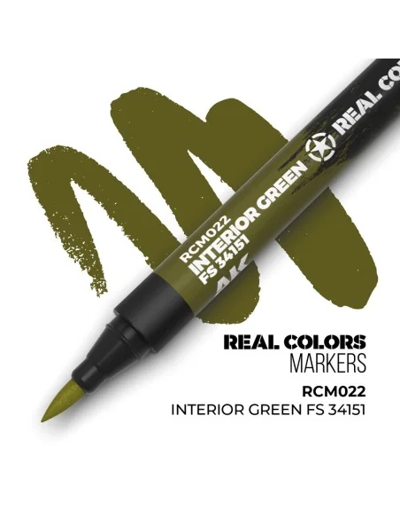 Real Colors Markers: INTERIOR GREEN FS 34151 - AK Interactive RCM022