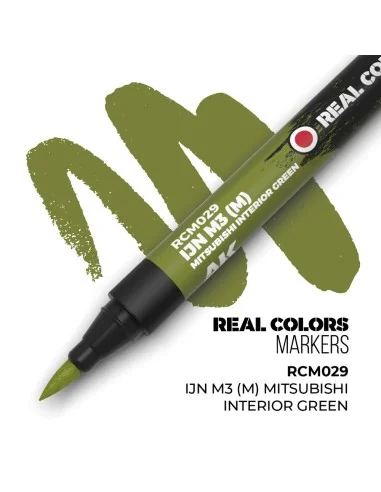 Real Colors Markers: IJN M3 (M) MITSUBISHI INTERIOR GREEN - AK Inte...