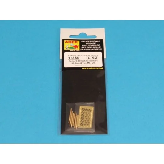 British torpedoes MK.VIII, 1/350 - Aber Models RE-350 L62