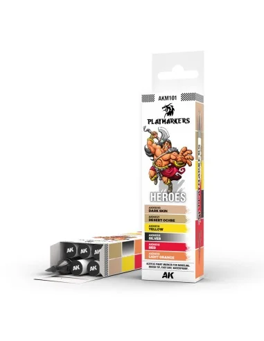 PLAYMARKERS SET - HEROES (6 ref.) - AK Interactive AKM101