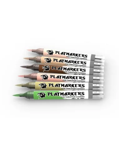 PLAYMARKERS SET - SKIN & FLESH TONES (6 ref.) - AK Interactive AKM107